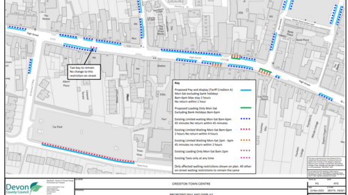 Proposed Crediton Paid Parking Zones