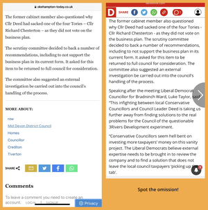 The oxygen of publicity - media omissions
